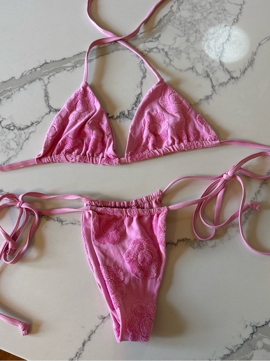 Frankie's Bikinis Other - Frankie’s bikinis Pink terry bikini set